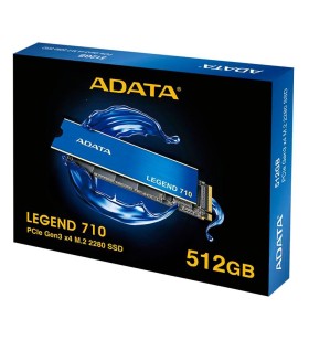 DISCO RIGIDO INTERNO ADATA LEYEND S10 SSD 512GB M2 2280 PCI Express 3.0 x4 NVMe ALEG-710-512GCS