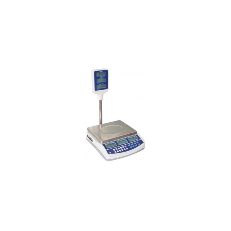 BILANCIA ELETTRONICA VISUALIZZATE PESOPREZZO AHP BASSA - Doppio display 