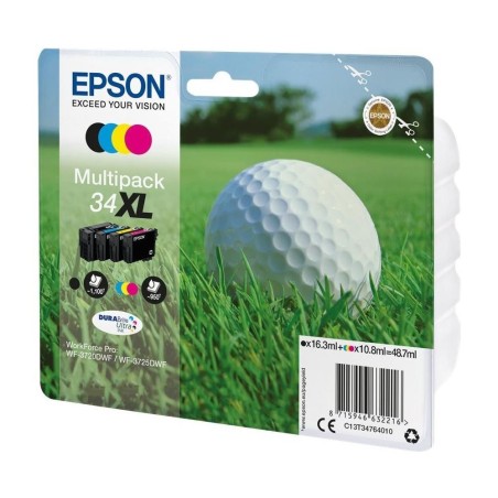 MULTIPACK 4PZ CARTUCCIA ORIGINALE EPSON 34 C13T34664020 Workforce Pro WF-3700 CYMK