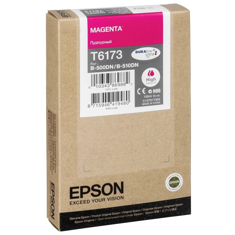 CARTUCCIA ORIGINALE EPSON C13T617400 T6174 GIALLO Altro B500 