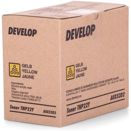 TONER ORIGINALE KONICA MINOLTA A0X5152 TNP22K Bizhub C35 DEVELOP A0X51D2 INEO +35P NERO 6.000 COPIE