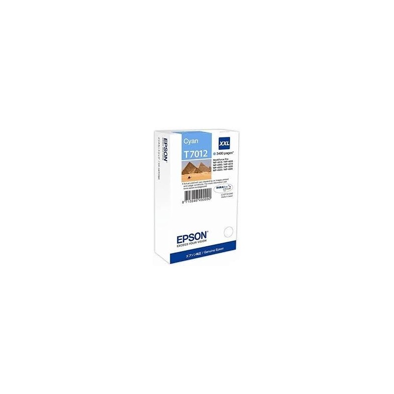 Cartuccia Compatibile EPSON T7012 WorkForce Pro WP-4000 CIANO XXL - 36ml