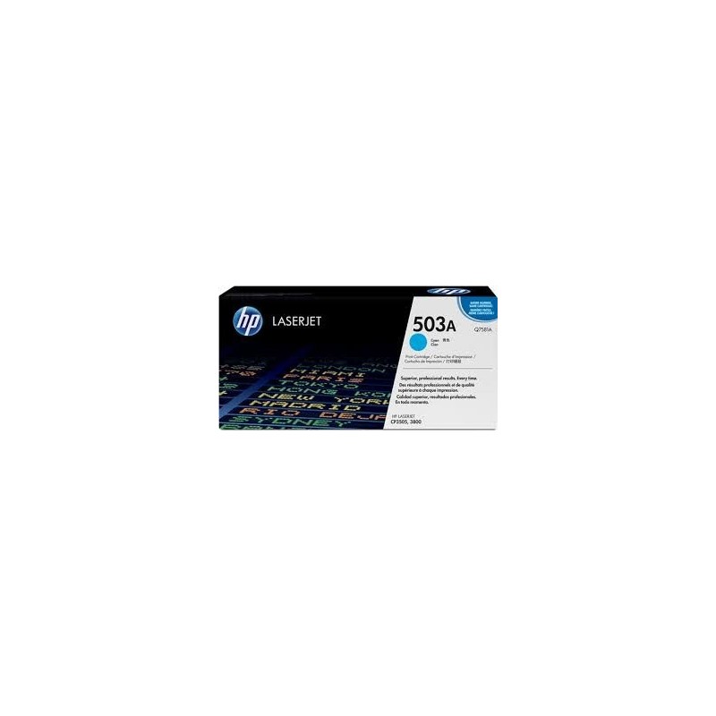 Toner COMPATIBILE HP COLOR LASERJET CP 3505 CIANO Q7581A 