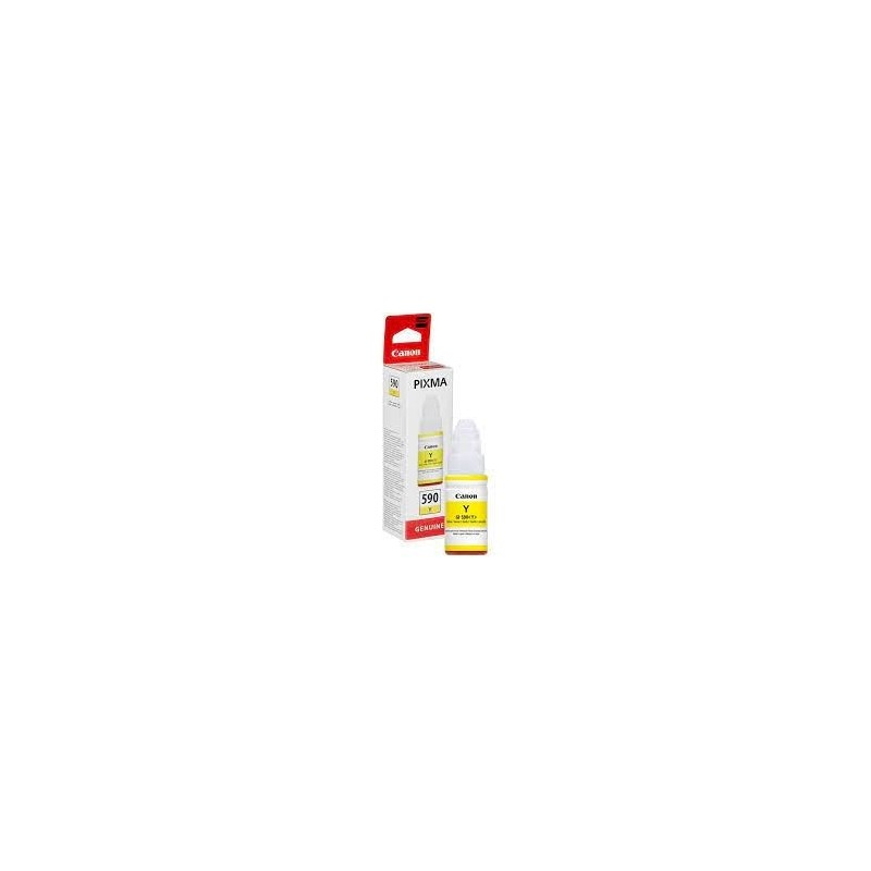 CARTUCCIA FLACONE INCHIOSTRO COMPATIBILE CANON 1606C001 GI-590Y GI590Y GIALLO 70ML 7K PIXMA G1501 