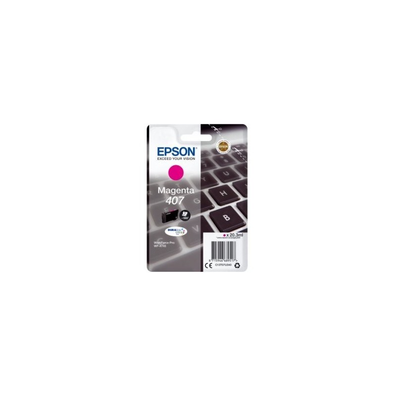 CARTUCCIA INKJET ORIGINALE EPSON 407 407XL C13T07U340 WF4745 MAGENTA
