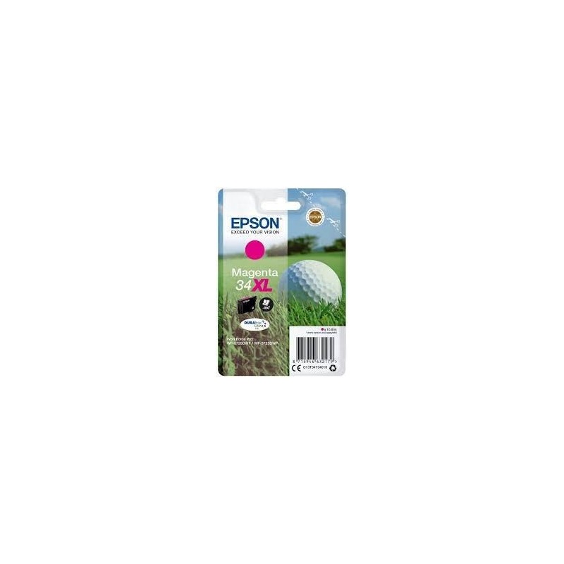 CARTUCCIA ORIGINALE EPSON C13T34724010 T3472 34XL Workforce Pro WF-3700 CIANO