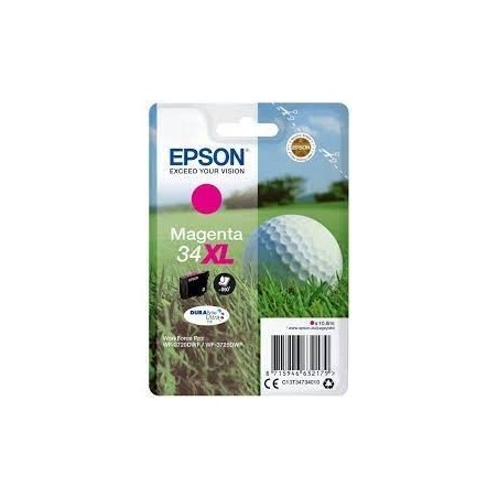CARTUCCIA ORIGINALE EPSON C13T34724010 T3472 34XL Workforce Pro WF-3700 CIANO