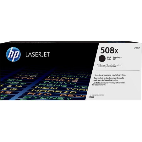 TONER ORIGINALE HP Color LaserJet Enterprise Flow MFP M577 CF360X 508X NERO