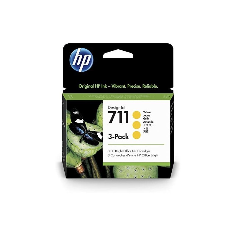 CARTUCCIA ORIGINALE HP Designjet T120 CZ136A HP 711 3PZ GIALLO
