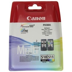 Multipack Cartucce ORIGINALE Canon NERO COLORE PG-510 CL-511 Pixma IP 2700 2970B010 2970B017