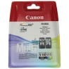 Multipack Cartucce ORIGINALE Canon NERO COLORE PG-510 CL-511 Pixma IP 2700 2970B010 2970B017