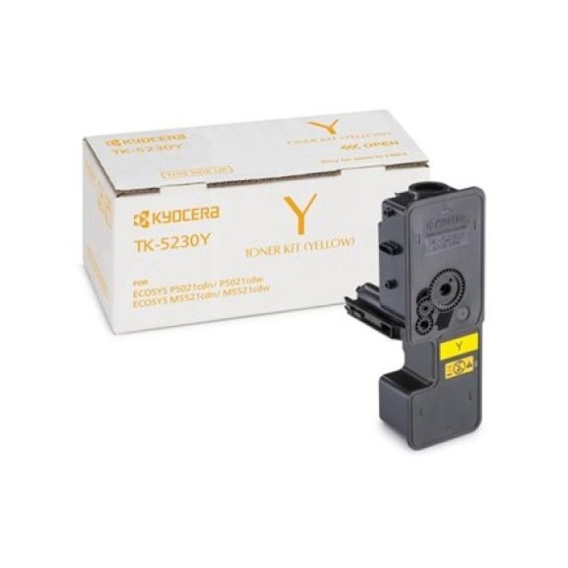 TONER ORIGINALE KYOCERA 1T02R9ANL0 TK-5230Y TK5230Y GIALLO Ecosys M5521 2.2K