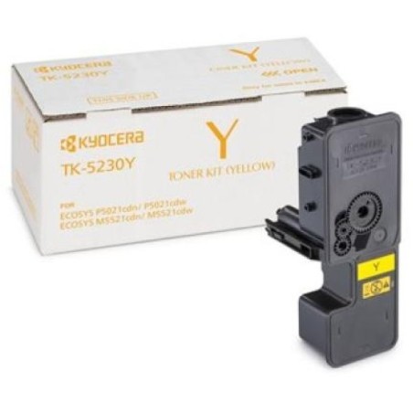 TONER ORIGINALE KYOCERA 1T02R9ANL0 TK-5230Y TK5230Y GIALLO Ecosys M5521 2.2K