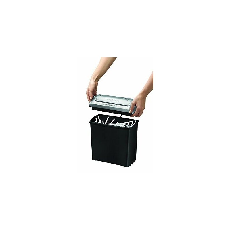 Fellowes Trito 2S Trituratore manuale a taglio particolato - Distrugge fino a 5 fogli 11L 33114 nerogrigio