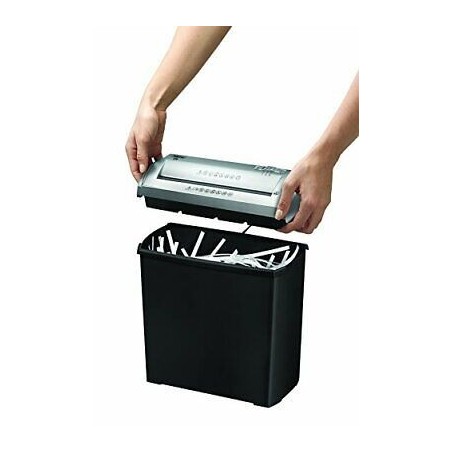 Fellowes Trito 2S Trituratore manuale a taglio particolato - Distrugge fino a 5 fogli 11L 33114 nerogrigio